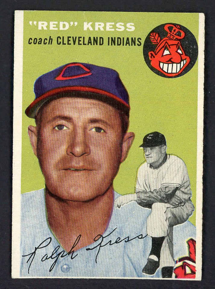 1954 Topps Baseball #160 Ralph Kress Indians EX-MT 557097