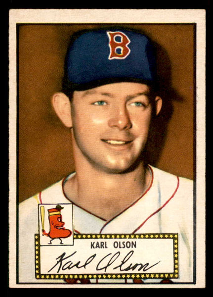 1952 Topps Baseball #072 Karl Olson Red Sox Good Red 557109