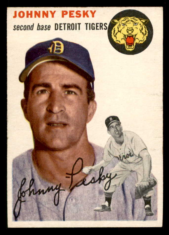 1954 Topps Baseball #063 Johnny Pesky Tigers EX-MT 557136