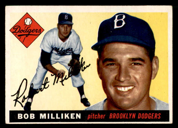 1955 Topps Baseball #111 Bob Milliken Dodgers EX-MT 557138