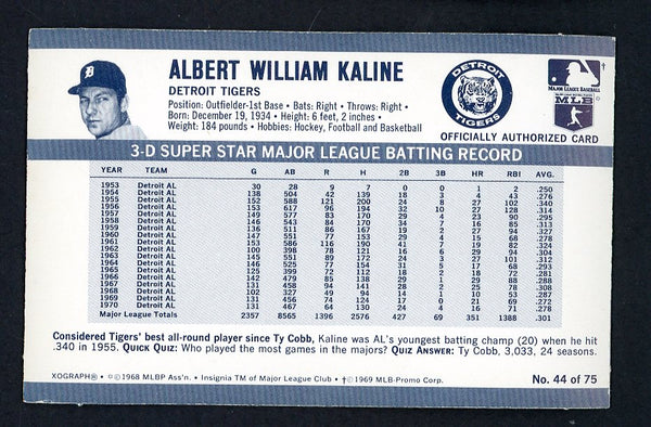 1971 Kelloggs Baseball #044 Al Kaline Tigers NR-MT 557251
