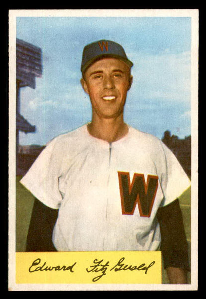 1954 Bowman Baseball #168 Ed Fitzgerald Senators EX 557494