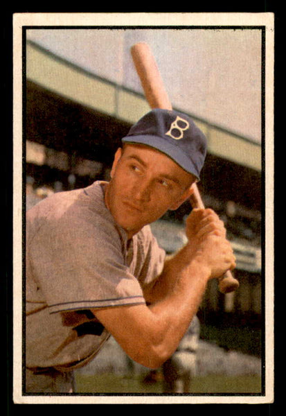 1953 Bowman Color Baseball #145 George Shuba Dodgers VG-EX 557544
