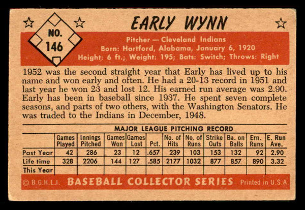 1953 Bowman Color Baseball #146 Early Wynn Indians VG-EX 557557