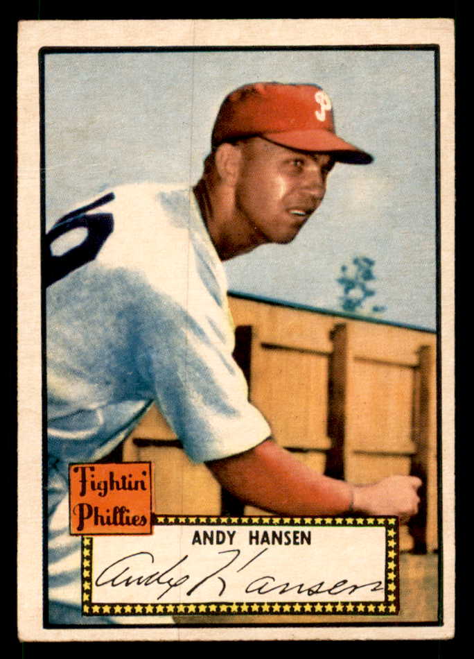 1952 Topps Baseball #074 Andy Hansen Phillies VG-EX Red 557586