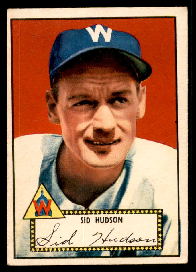 1952 Topps Baseball #060 Sid Hudson Senators VG Red 557595