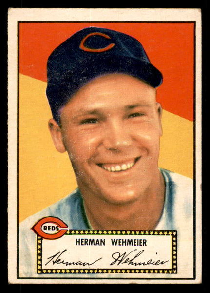 1952 Topps Baseball #080 Herman Wehmeier Reds VG-EX Red 557598