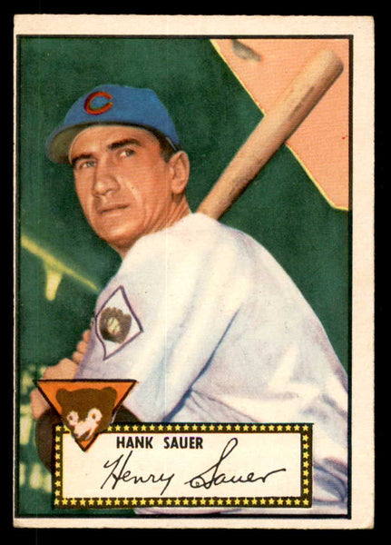 1952 Topps Baseball #035 Hank Sauer Cubs VG-EX Red 557601