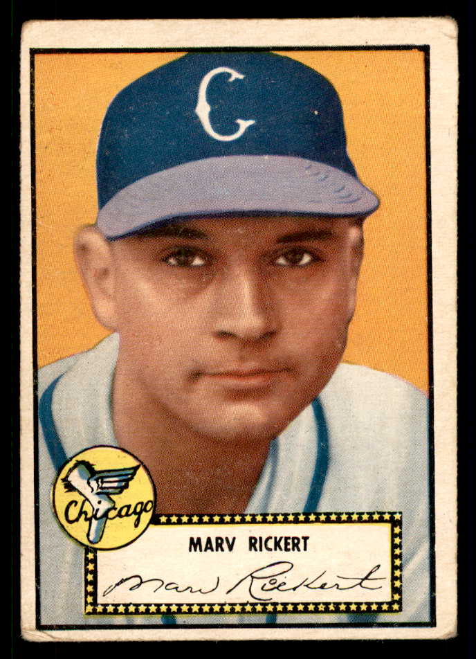 1952 Topps Baseball #050 Marv Rickert White Sox VG Black 557610