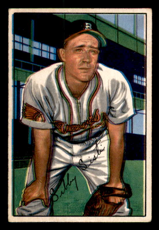 1952 Bowman Baseball #100 Sibby Sisti Braves VG-EX 557640