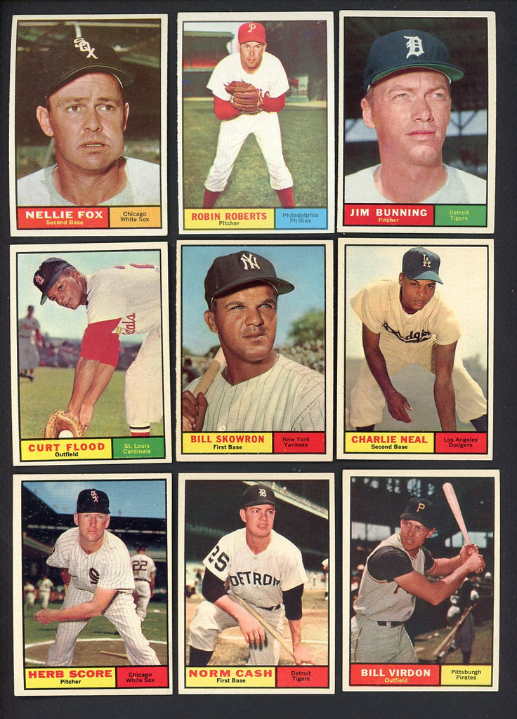 1961 Topps Set Lot 101 Diff EX-MT Skowron Fox Roberts 557671
