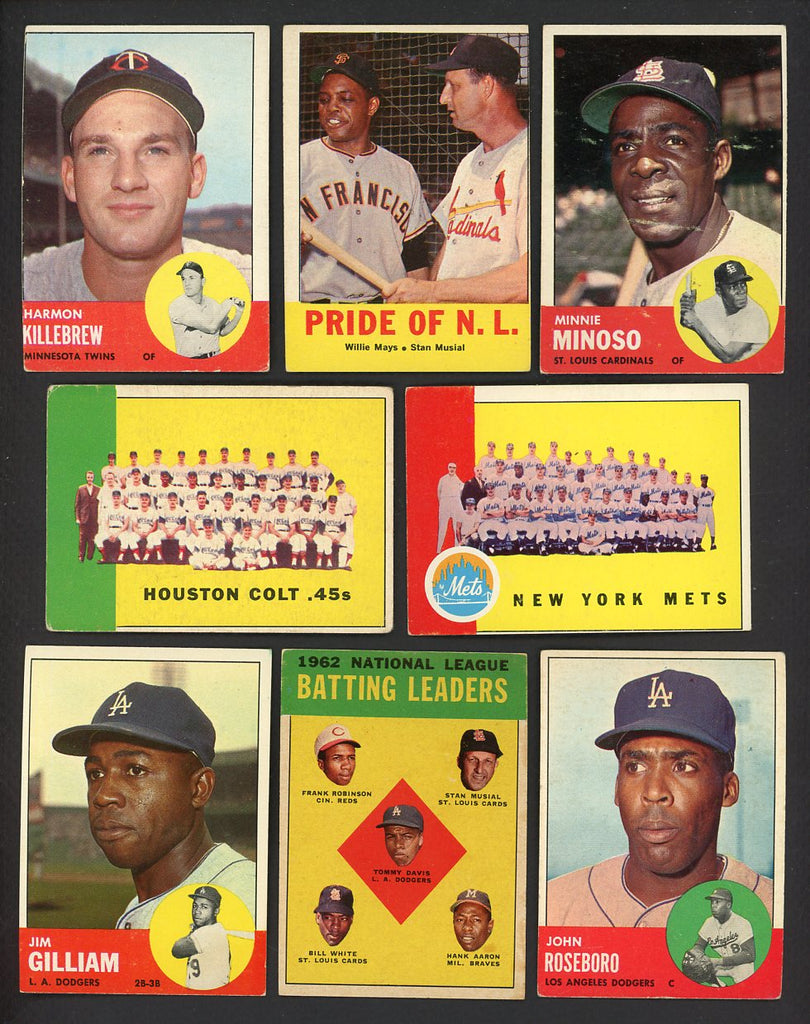 1963 Topps Set Lot 115 Diff VG/VG-EX Mays Musial Killebrew 557688