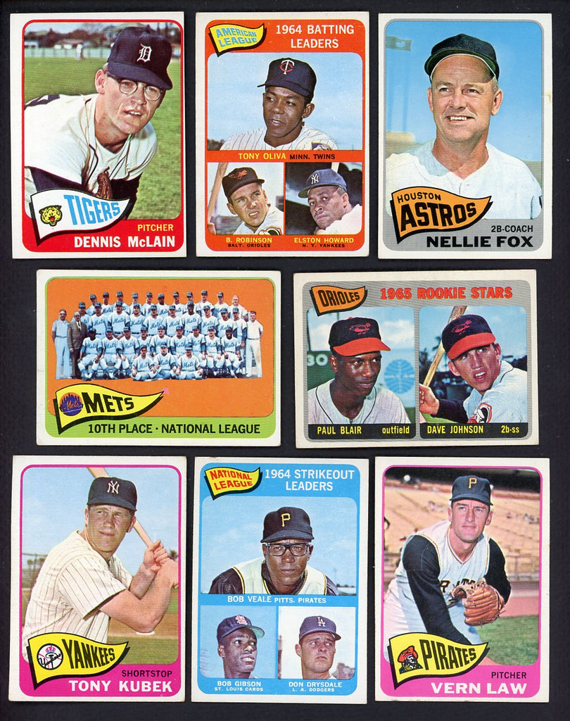 1965 Topps Set Lot 109 Diff VG-EX/EX Fox McLain Kubek 557698