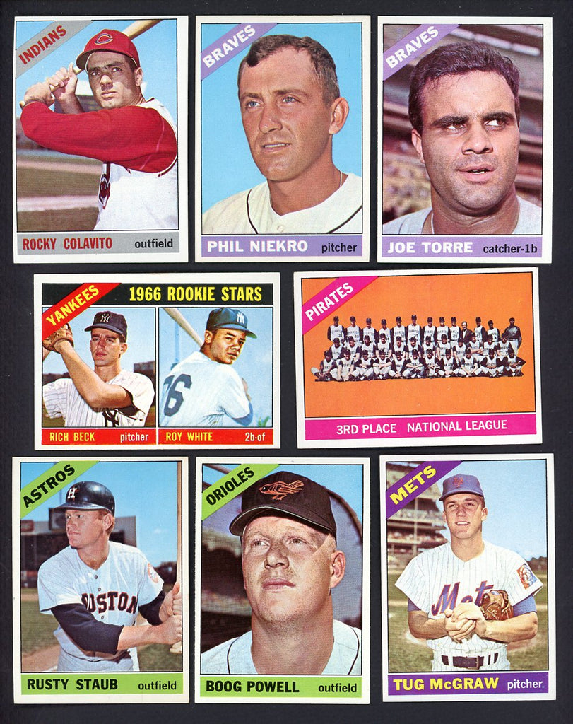 1966 Topps Set Lot 111 Diff EX-MT Niekro Torre Colavito 557704