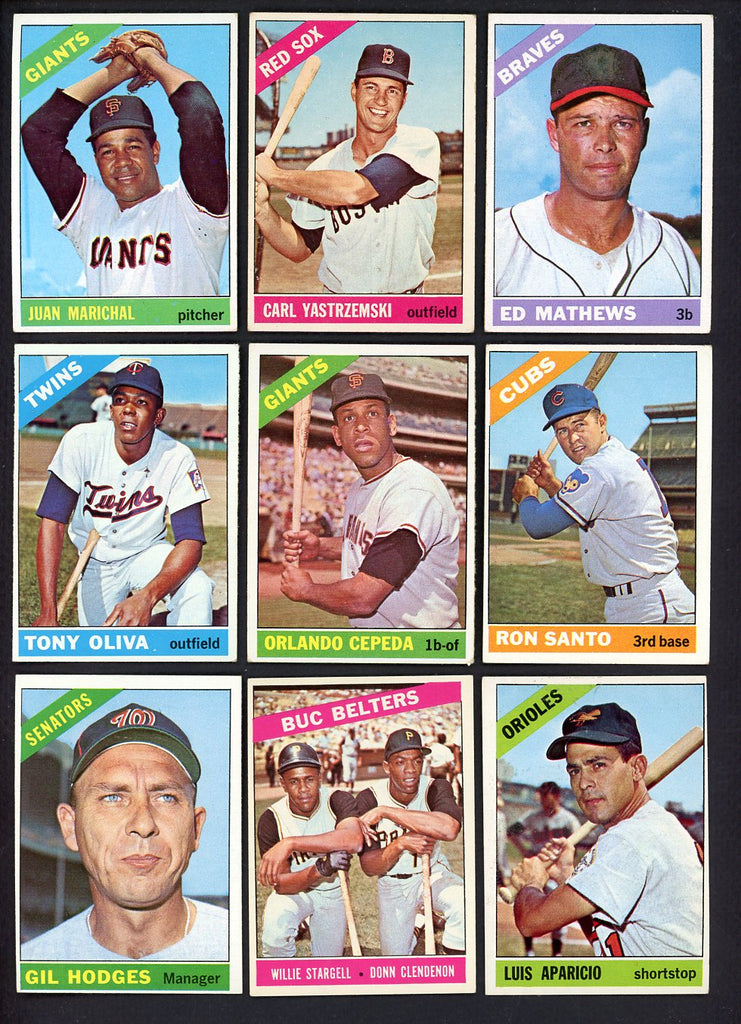 1966 Topps Set Lot 72 Diff VG-EX/EX Yastrzemski Marichal Oliva 557708