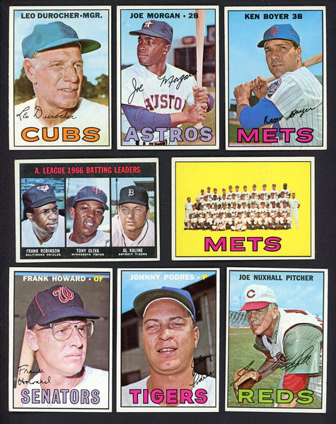1967 Topps Set Lot 110 Diff EX-MT Morgan Boyer Durocher 557719