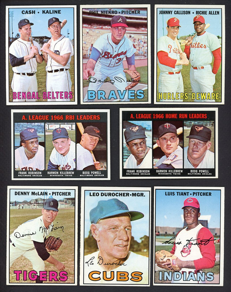 1967 Topps Set Lot 72 Diff EX+ Niekro Kaline Durocher 557721