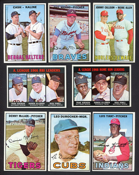 1967 Topps Set Lot 72 Diff EX+ Niekro Kaline Durocher 557721