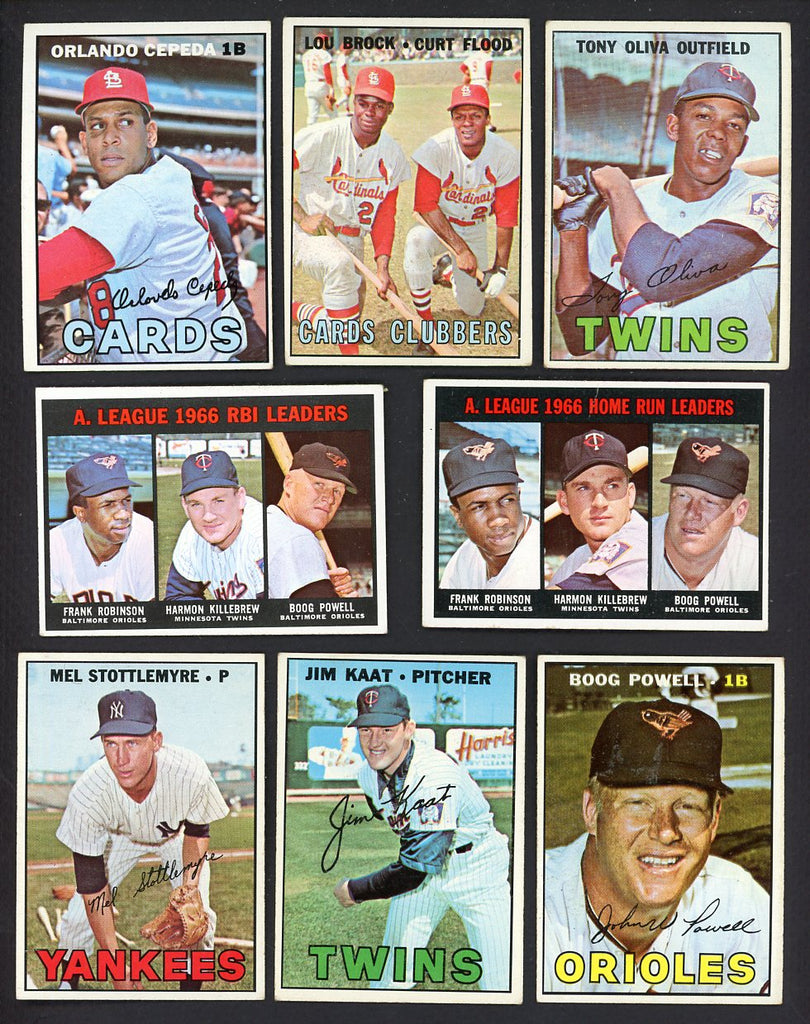 1967 Topps Set Lot 87 Diff VG-EX/EX Oliva Cepeda Brock 557722