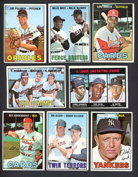 1967 Topps Set Lot 82 Diff VG/VG-EX Palmer Robinson Brock Mays 557726