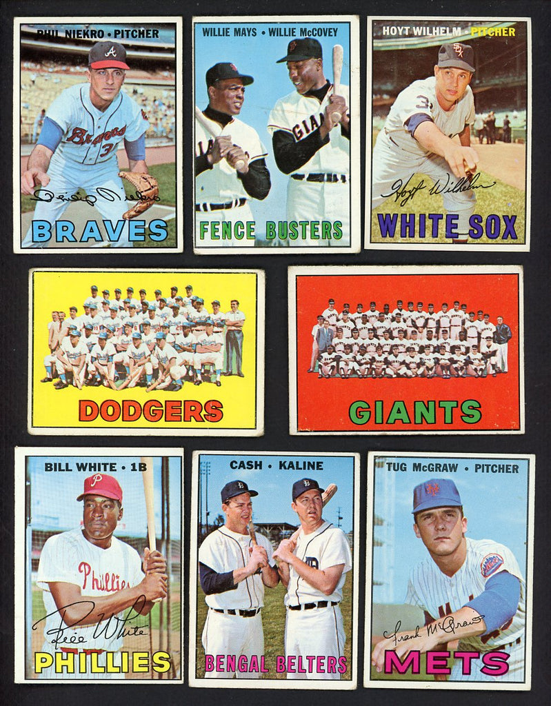 1967 Topps Set Lot 68 Diff Bargain Grade Wilhelm Niekro Mays 557729