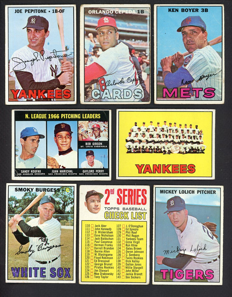 1967 Topps Set Lot 75 Diff Bargain Grade Pepitone Cepeda Boyer 557730