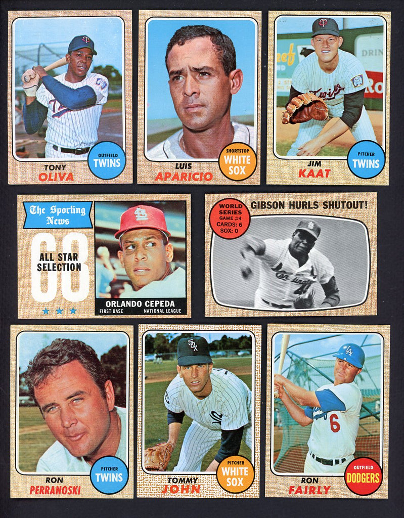 1968 Topps Set Lot 50 Diff EX-MT Cepeda Oliva Aparicio Kaat 557734