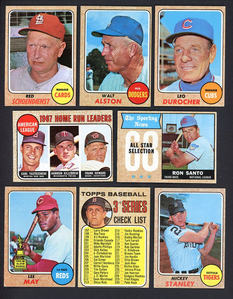 1968 Topps Set Lot 72 Diff VG/VG-EX Schoendienst Santo Alston 557736