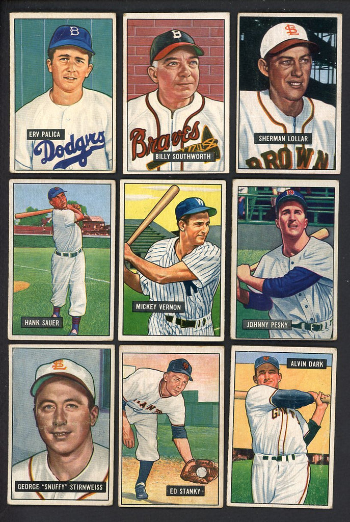 1951 Bowman Set Lot 51 Diff VG-EX Southworth Stanky Dark 557754
