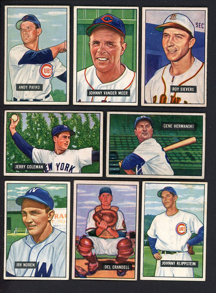 1951 Bowman Set Lot 40 Diff EX/EX+ Vander Meer Coleman 557757