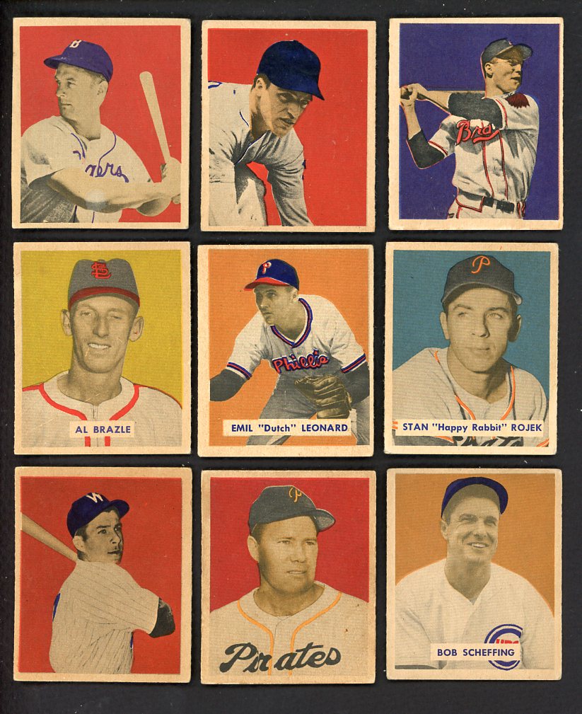 1949 Bowman Set Lot 15 Diff EX EX+/EX-MT Leonard Yost 557762