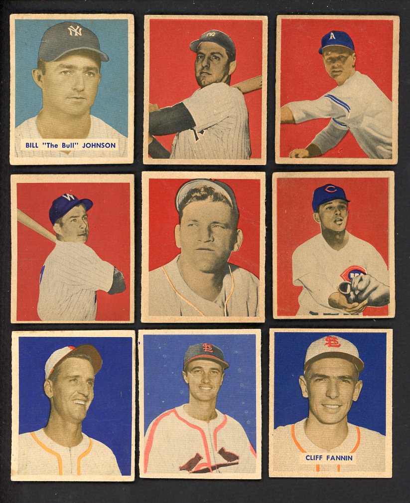 1949 Bowman Set Lot 14 Diff Lower Grade Henrich Johnson 557763