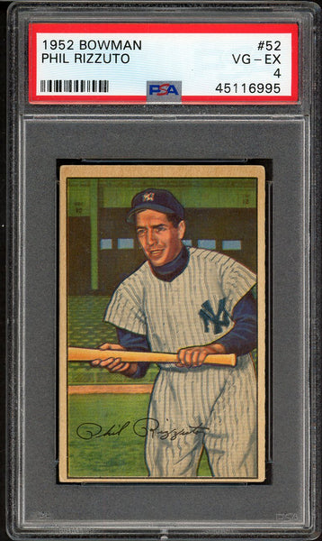 1952 Bowman # 52 Phil Rizzuto Yankees PSA 4 VG-EX 557775