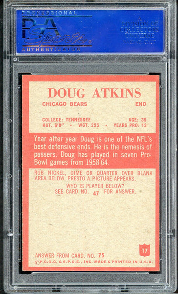 1965 Philadelphia # 17 Doug Atkins Bears PSA 8 NM/MT 557776