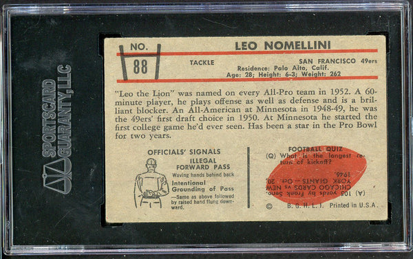 1953 Bowman # 88 Leo Nomellini 49ers SGC 5 EX 557784