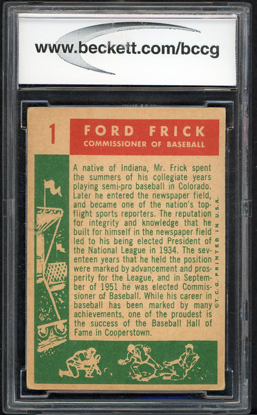 1959 Topps #  1 Ford Frick Commissioner BCCG 7 557787