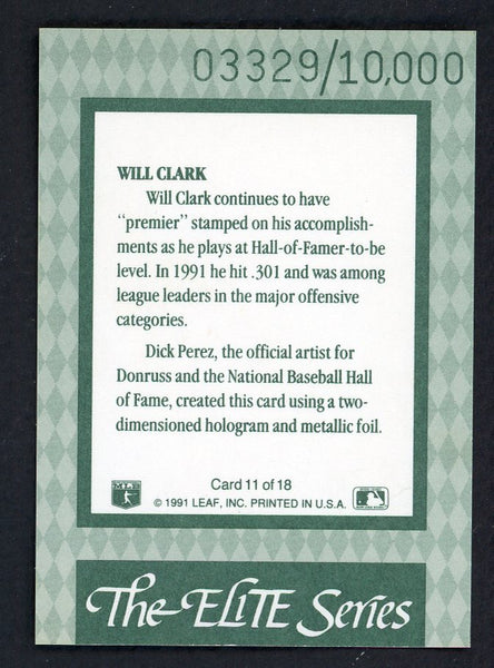 1992 Donruss Elite #011 Will Clark Giants 557835