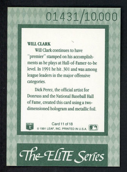1992 Donruss Elite #011 Will Clark Giants 557836