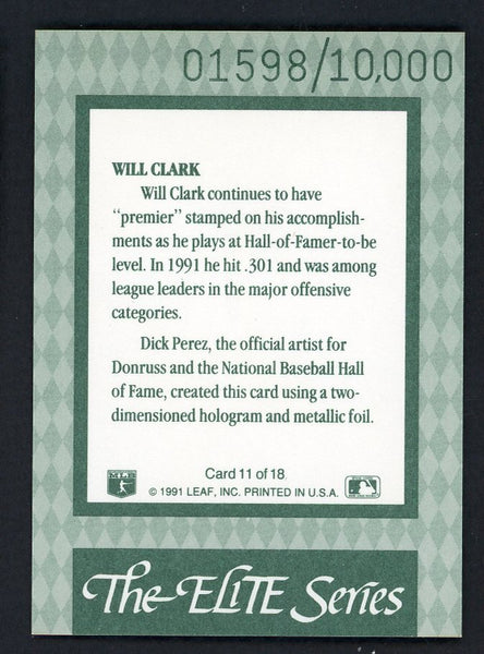 1992 Donruss Elite #011 Will Clark Giants 557837