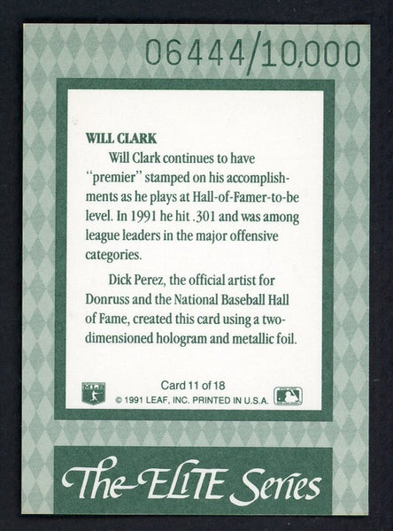 1992 Donruss Elite #011 Will Clark Giants 557838