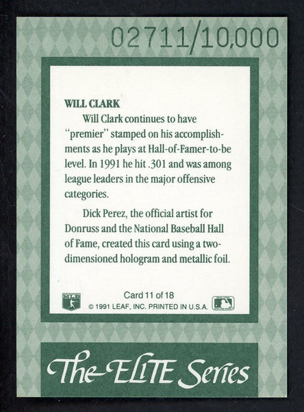 1992 Donruss Elite #011 Will Clark Giants 557839