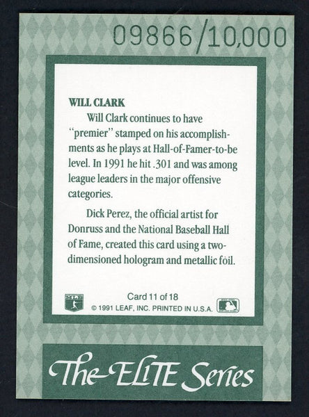 1992 Donruss Elite #011 Will Clark Giants 557840