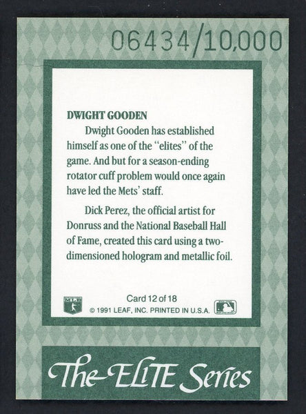 1992 Donruss Elite #012 Dwight Gooden Mets 557843