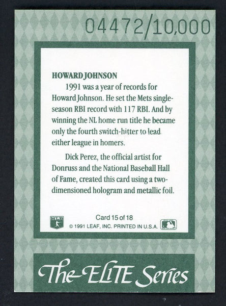 1992 Donruss Elite #015 Howard Johnson Mets 557846