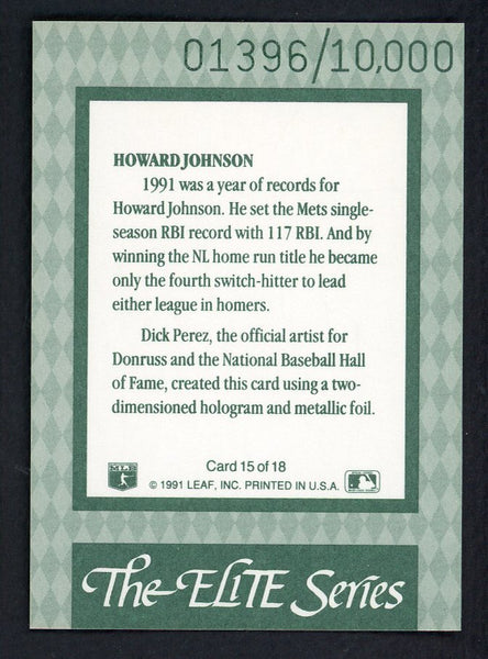 1992 Donruss Elite #015 Howard Johnson Mets 557847