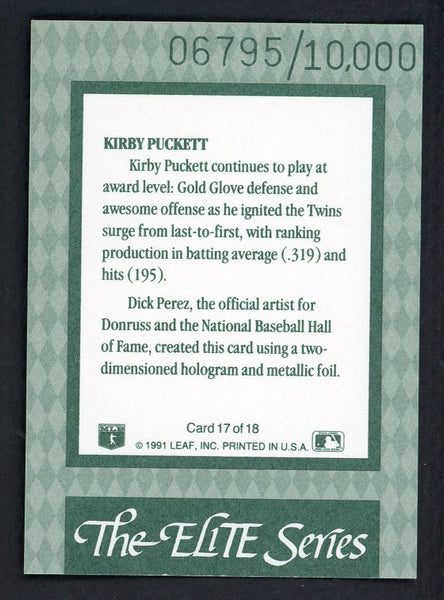 1992 Donruss Elite #017 Kirby Puckett Twins 557856