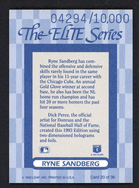 1993 Donruss Elite #020 Ryne Sandberg Cubs 557861