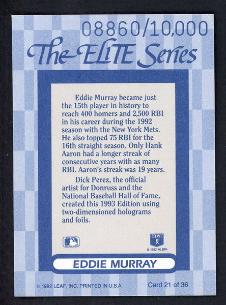 1993 Donruss Elite #021 Eddie Murray Mets 557863