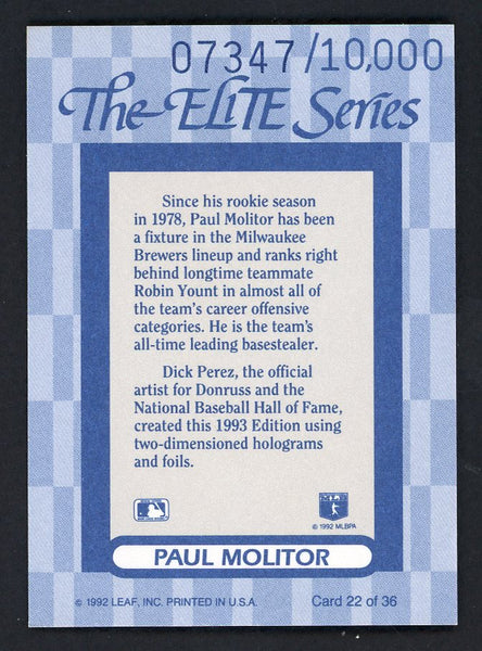 1993 Donruss Elite #022 Paul Molitor Brewers 557864