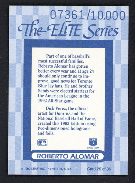 1993 Donruss Elite #026 Roberto Alomar Blue Jays 557871